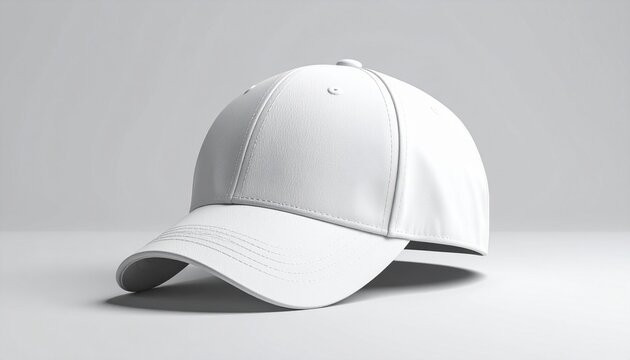 Mockup de Gorra de B&eacute;isbol Blanca en Renderizado 3D