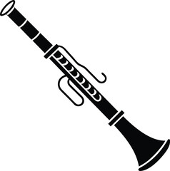 clarinet on white background