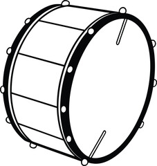  bass drum on white background