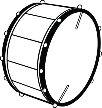  bass drum on white background