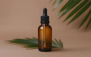 Amber Glass Dropper Bottle Essential Oil Product Mockup
