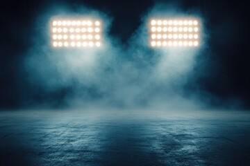 Empty stage lit by spotlights (3)