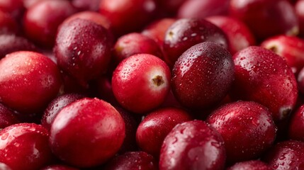 Cranberry featured in supermarket fruit stand