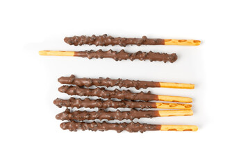 Chocolate cookie sticks, long choco pastries, japan biscuit tubes, korea cracker sticks