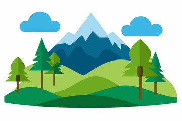 mountain landscape with trees