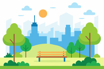 Obraz premium urban landscape with trees