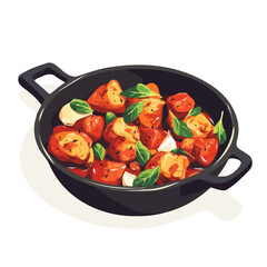 Cacciatore, cartoon vector illustration, flat 2D isometric style, white background.