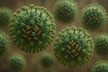 close up of virus