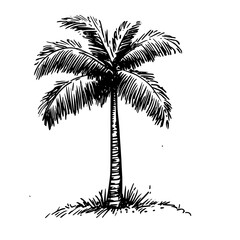 Vintage Botanical Illustration of plants in Black Ink – Hand-Drawn Floral Sketch for Botanical Books, Packaging, Tattoo Design, Nature Decor, and Vintage Garden-Themed Projects