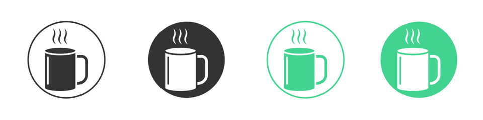 Mug icon Minimal Flat Line Vector Icon Set.