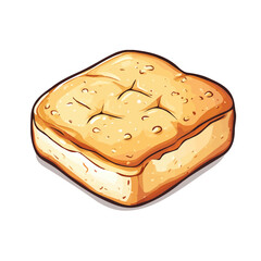 Bannock, 2D isometric flat cartoon vector illustration isolated on white background.