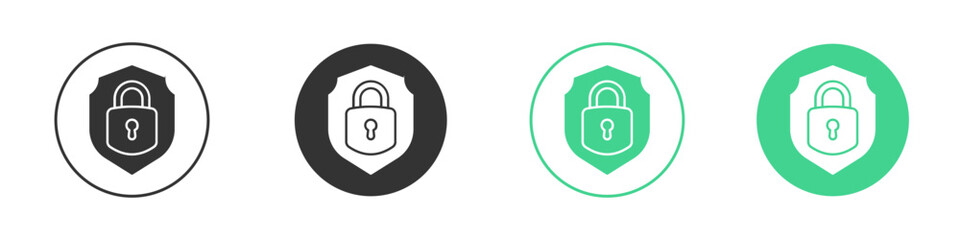 Security icon Minimal Flat Line Vector Icon Set.