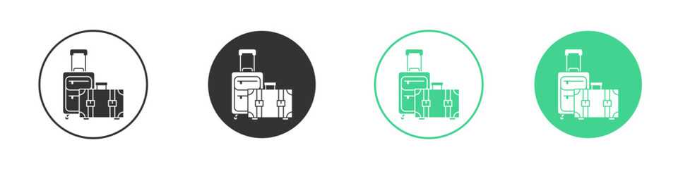 Luggage icon Minimal Flat Line Vector Icon Set.