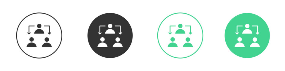 Third party icon Minimal Flat Line Vector Icon Set.