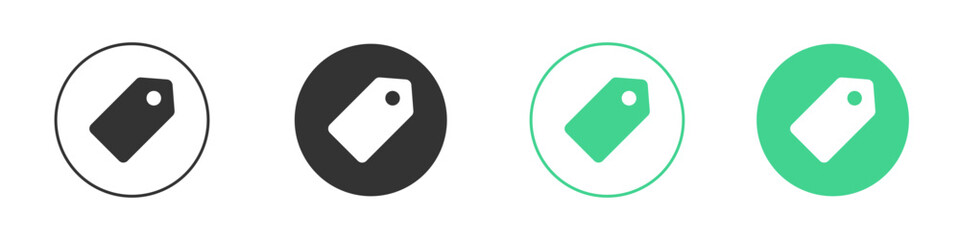 Tag icon Minimal Flat Line Vector Icon Set.