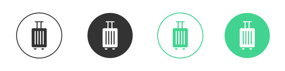 Suitcase icon Minimal Flat Line Vector Icon Set.