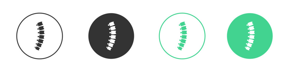 Spine icon Minimal Flat Line Vector Icon Set.
