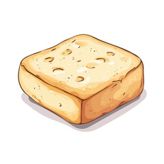 Bannock, cartoon vector illustration, flat 2D isometric style, white background.