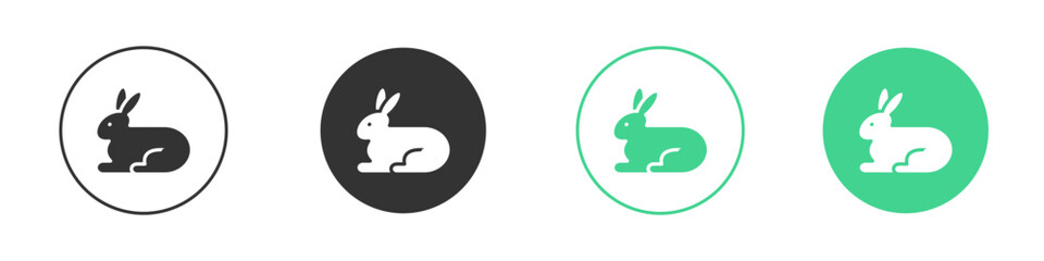 Rabbit icon Minimal Flat Line Vector Icon Set.