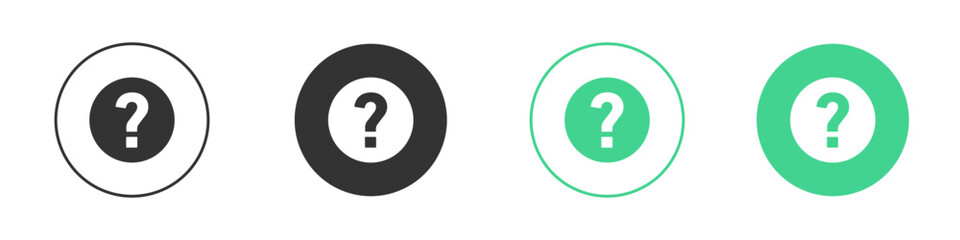 Question icon Minimal Flat Line Vector Icon Set.