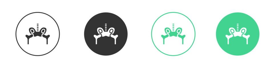 Pelvis icon Minimal Flat Line Vector Icon Set.
