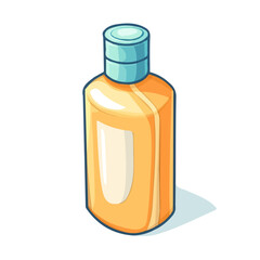 Body Lotion, 2D isometric flat cartoon vector illustration isolated on white background.