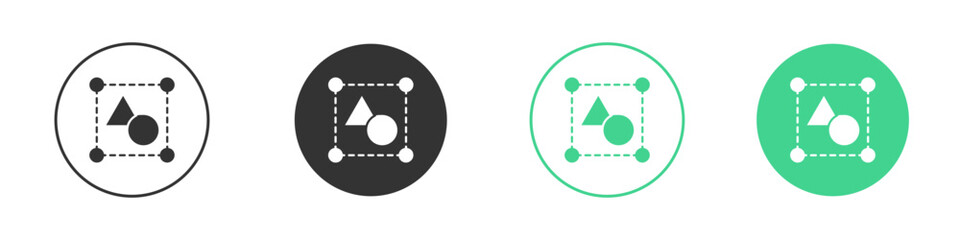 Object group icon Minimal Flat Line Vector Icon Set.
