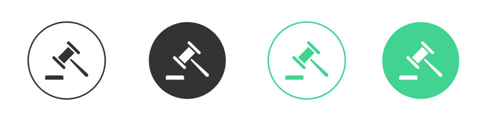 Law icon Minimal Flat Line Vector Icon Set.
