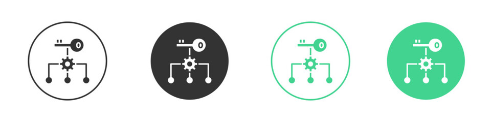 Key factor icon Minimal Flat Line Vector Icon Set.