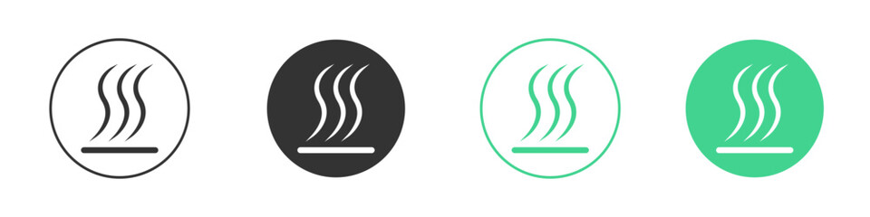 Heat icon Minimal Flat Line Vector Icon Set.