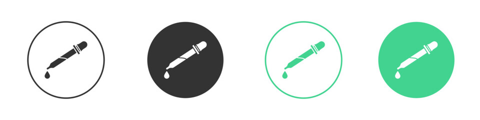 Eye dropper half icon Minimal Flat Line Vector Icon Set.