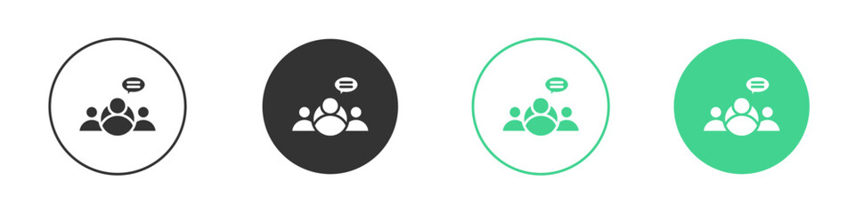 Naklejka premium Expert opinion icon Minimal Flat Line Vector Icon Set.