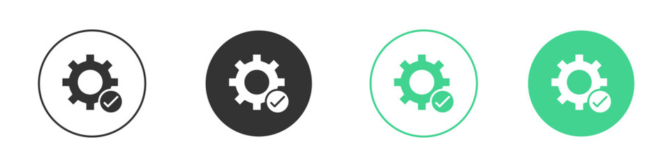 Execution icon Minimal Flat Line Vector Icon Set.