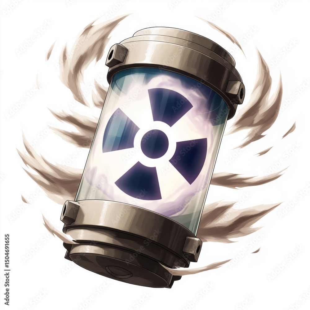 Poster glass bottle labeled oxygen with bubbles floating inside on a clean desk, symbolizing purity and bre