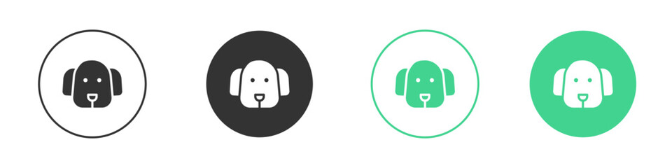 Dog icon Minimal Flat Line Vector Icon Set.