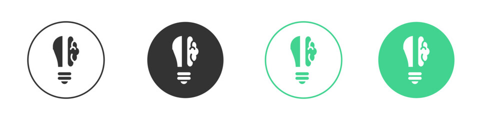 Creativity icon Minimal Flat Line Vector Icon Set.