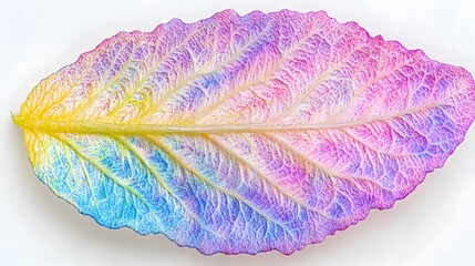 Vibrant Rainbow Leaf Closeup Macro Photography