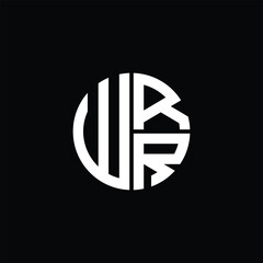 Naklejka premium WRR logo WRR icon WRR monogram WRR letter minimalist Circle flat Unique modern abstract logo design.