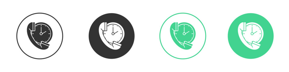 Call duration icon Minimal Flat Line Vector Icon Set.