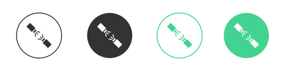 Broken Wire Icon icon Minimal Flat Line Vector Icon Set.