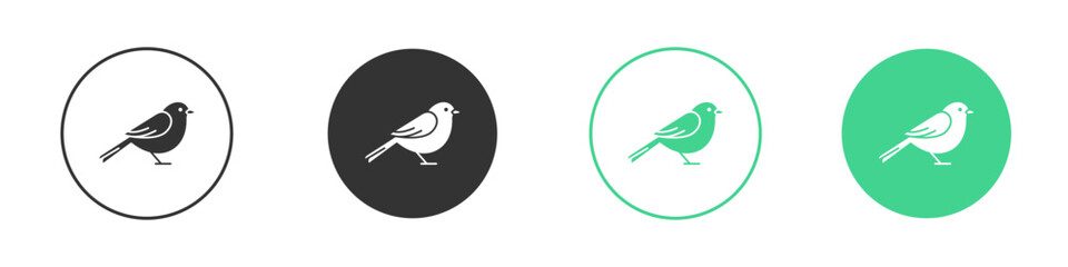 Bird icon Minimal Flat Line Vector Icon Set.
