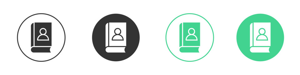 Biography icon Minimal Flat Line Vector Icon Set.