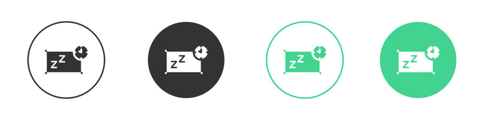 Bedtime icon Minimal Flat Line Vector Icon Set.