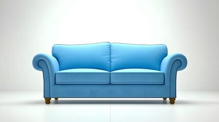 Elegant Light Blue Sofa, Modern Furniture, Home Decor, Living Room