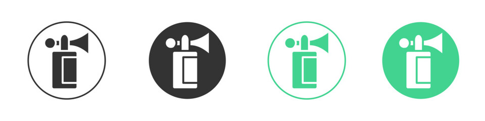 Air horn icon Minimal Flat Line Vector Icon Set.