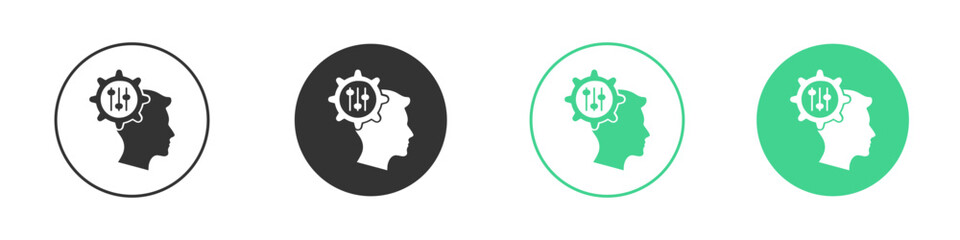 Adaptation icon Minimal Flat Line Vector Icon Set.