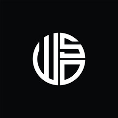 Naklejka premium WSO logo WSO icon WSO monogram WSO letter minimalist Circle flat Unique modern abstract logo design.
