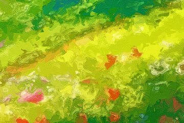 Various oil paintings, flowers, plum blossoms, waterfalls, scenic lakes, small boats, cats, dogs, lotus leaves, chrysanthemums