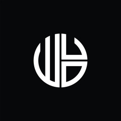 Naklejka premium WUO logo WUO icon WUO monogram WUO letter minimalist Circle flat Unique modern abstract logo design.
