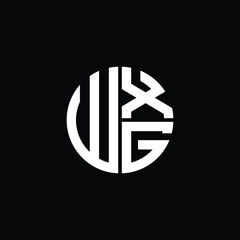 Fototapeta premium WXG logo WXG icon WXG monogram WXG letter minimalist Circle flat Unique modern abstract logo design.